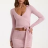 Fustă mini din tricot moale, culoare roz pal Fustă mini din tricot moale, culoare roz pal