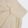 Fustă mini Thia cu detaliu fundă, din broderie englezească, în culoarea ivoriu
