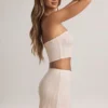 Fustă mini Zuri din modal, cu talie medie și croi în A, cu imprimeu în dungi Fustă mini Zuri din modal, cu talie medie și croi în A, cu imprimeu în dungi