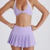 Fustă-pantalon de tenis plisată Soft Active cu talie joasă, în culoarea liliac Fustă-pantalon de tenis plisată Soft Active cu talie joasă, în culoarea liliac