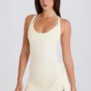 Fustă-pantalon din tricot cu nervuri, de culoare crem Fustă-pantalon din tricot cu nervuri, de culoare crem