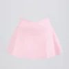 Fustă-pantalon mini din jersey periat cu design încrucișat, în nuanța Pale Pink Marl Fustă-pantalon mini din jersey periat cu design încrucișat, în nuanța Pale Pink Marl