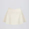 Fustă-pantalon mini din jersey periat, cu talie încrucișată, în culoarea Ivory Marl Fustă-pantalon mini din jersey periat, cu talie încrucișată, în culoarea Ivory Marl