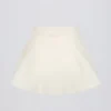 Fustă-pantalon mini din jersey periat, cu talie încrucișată, în culoarea Ivory Marl Fustă-pantalon mini din jersey periat, cu talie încrucișată, în culoarea Ivory Marl