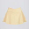 Fustă-pantalon mini din jersey periat, cu talie încrucișată, în nuanța Lemon Marl Fustă-pantalon mini din jersey periat, cu talie încrucișată, în nuanța Lemon Marl