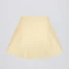 Fustă-pantalon mini din jersey periat, cu talie încrucișată, în nuanța Lemon Marl Fustă-pantalon mini din jersey periat, cu talie încrucișată, în nuanța Lemon Marl