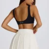 Fustă-pantalon mini plisată, moale și sport, în nuanța Ivory Fustă-pantalon mini plisată, moale și sport, în nuanța Ivory