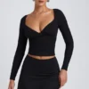 Fustă-pantalon mini Solene din modal, cu croi în A, în negru Fustă-pantalon mini Solene din modal, cu croi în A, în negru