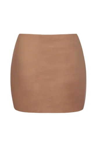 Fustă slip micro mini din plasă moale, cu talie joasă, de la Intimates, în culoarea Honey