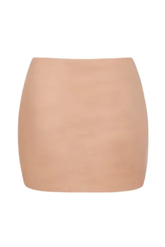 Fustă slip micro mini din plasă moale, cu talie joasă, de la Intimates, în culoarea piersică caldă