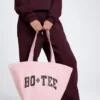 Geantă tote supradimensionată în roz pudră Geantă tote supradimensionată în roz pudră