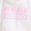 Hanorac cu imprimeu grafic din jersey de bumbac texturat, de culoare albă