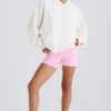Hanorac cu imprimeu grafic din jersey de bumbac texturat, de culoare albă