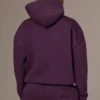 Hanorac oversized brodat, culoare prune Hanorac oversized brodat, culoare prune