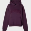 Hanorac oversized brodat, culoare prune Hanorac oversized brodat, culoare prune