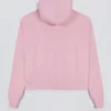 Hanorac oversized brodat în roz pudră Hanorac oversized brodat în roz pudră