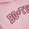 Hanorac oversized brodat în roz pudră Hanorac oversized brodat în roz pudră