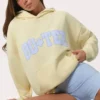 Hanorac oversized cu aplicație, culoare lămâie Hanorac oversized cu aplicație, culoare lămâie
