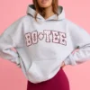 Hanorac oversized cu aplicație, gri Hanorac oversized cu aplicație, gri