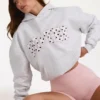 Hanorac oversized cu aplicație, gri melanj Hanorac oversized cu aplicație, gri melanj