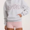 Hanorac oversized cu aplicație, gri melanj Hanorac oversized cu aplicație, gri melanj