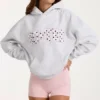 Hanorac oversized cu aplicație, gri melanj Hanorac oversized cu aplicație, gri melanj