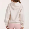 Hanorac oversized cu aplicație, în model cu buline de culoare ivoriu