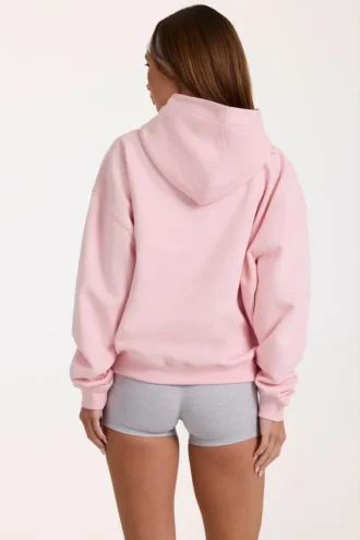 Hanorac oversized cu aplicații, culoare Blush