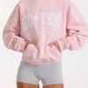 Hanorac oversized cu aplicații, culoare Blush Hanorac oversized cu aplicații, culoare Blush