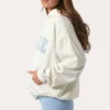 Hanorac oversized cu aplicații, în culoarea Milk Polka Dot Hanorac oversized cu aplicații, în culoarea Milk Polka Dot