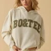 Hanorac oversized cu glugă, culoare Bone Hanorac oversized cu glugă, culoare Bone