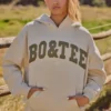 Hanorac oversized cu glugă, culoare Bone Hanorac oversized cu glugă, culoare Bone