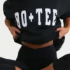 Hanorac oversized cu glugă în negru Hanorac oversized cu glugă în negru