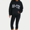 Hanorac oversized cu glugă în negru Hanorac oversized cu glugă în negru