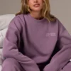 Hanorac oversized cu guler rotund, culoare Dusk Hanorac oversized cu guler rotund, culoare Dusk