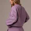 Hanorac oversized cu guler rotund, culoare Dusk Hanorac oversized cu guler rotund, culoare Dusk