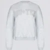 Hanorac oversized cu guler rotund, gri melanj Hanorac oversized cu guler rotund, gri melanj
