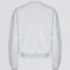 Hanorac oversized cu guler rotund, gri melanj Hanorac oversized cu guler rotund, gri melanj