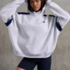 Hanorac oversized din fleece de bumbac, culoare gri melanj