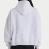 Hanorac oversized din fleece de bumbac moale, în culoarea gri marmorat