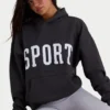 Hanorac oversized din fleece de bumbac moale, negru Hanorac oversized din fleece de bumbac moale, negru