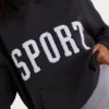 Hanorac oversized din fleece de bumbac moale, negru Hanorac oversized din fleece de bumbac moale, negru