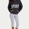 Hanorac oversized din fleece de bumbac moale, negru Hanorac oversized din fleece de bumbac moale, negru