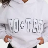 Hanorac oversized din jersey de bumbac moale, în culoarea gri melanj