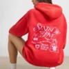 Hanorac oversized din jersey de bumbac moale, roșu Hanorac oversized din jersey de bumbac moale, roșu