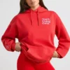 Hanorac oversized din jersey de bumbac moale, roșu Hanorac oversized din jersey de bumbac moale, roșu