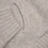 Hanorac scurt cu glugă și fermoar din tricot moale, de culoare bej Hanorac scurt cu glugă și fermoar din tricot moale, de culoare bej