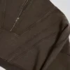 Hanorac scurt din jersey de bumbac spălat cu acid, de culoare maro