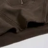 Hanorac scurt din jersey de bumbac spălat cu acid, de culoare maro