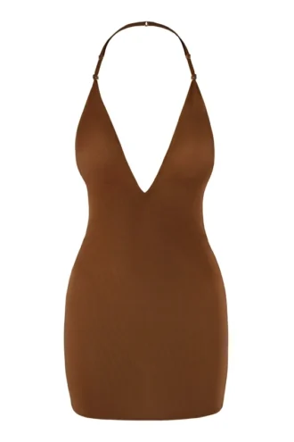 Intimates Intimates Rochie Mini din plasă moale, cu multiple moduri de purtare, în culoarea castan